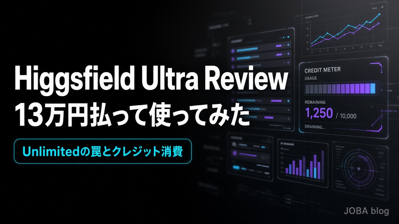 Higgsfield Ultraの実体験レビュー。13万円超の年額プランを契約してわかった良い点と注意点